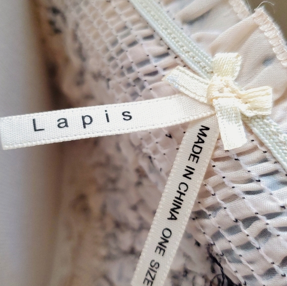 Summer print shirred frill trim tube dress / one Size - Picture 6 of 6